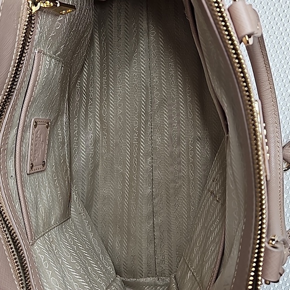 PRADA SAFFIANO GALLERIA  TOP HANDLE TOTE -PINK BEIGE - Picture 7 of 14